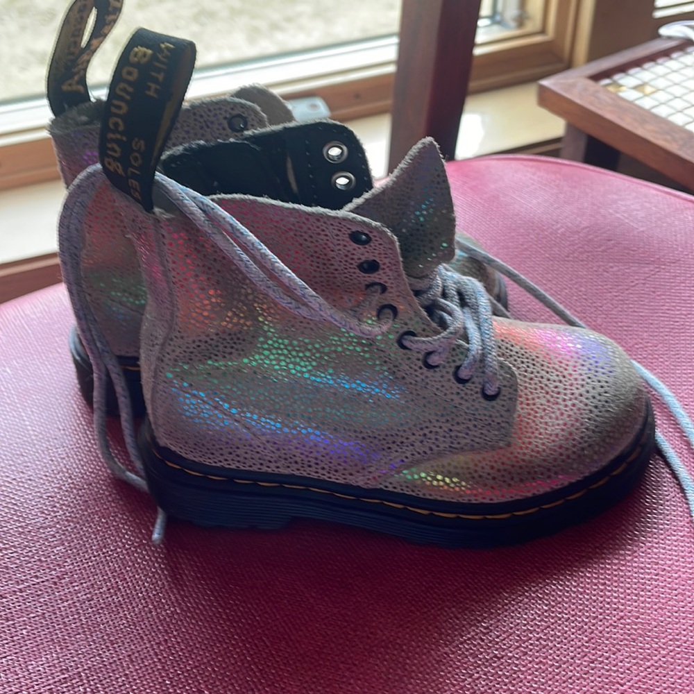 Dr. Martens toddler size 7us iridescent  rainbow